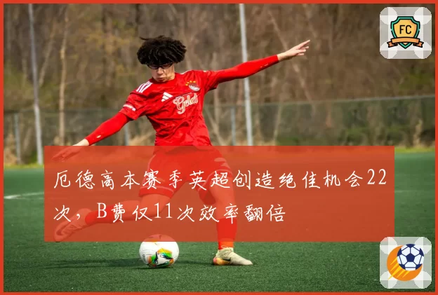 厄德高本赛季英超创造绝佳机会22次，B费仅11次效率翻倍
